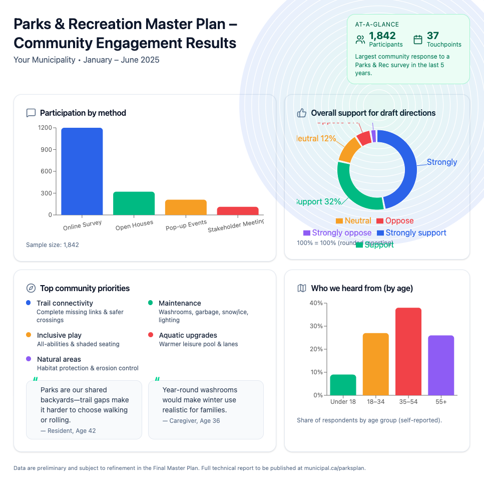 Infographic showing results of public engagement