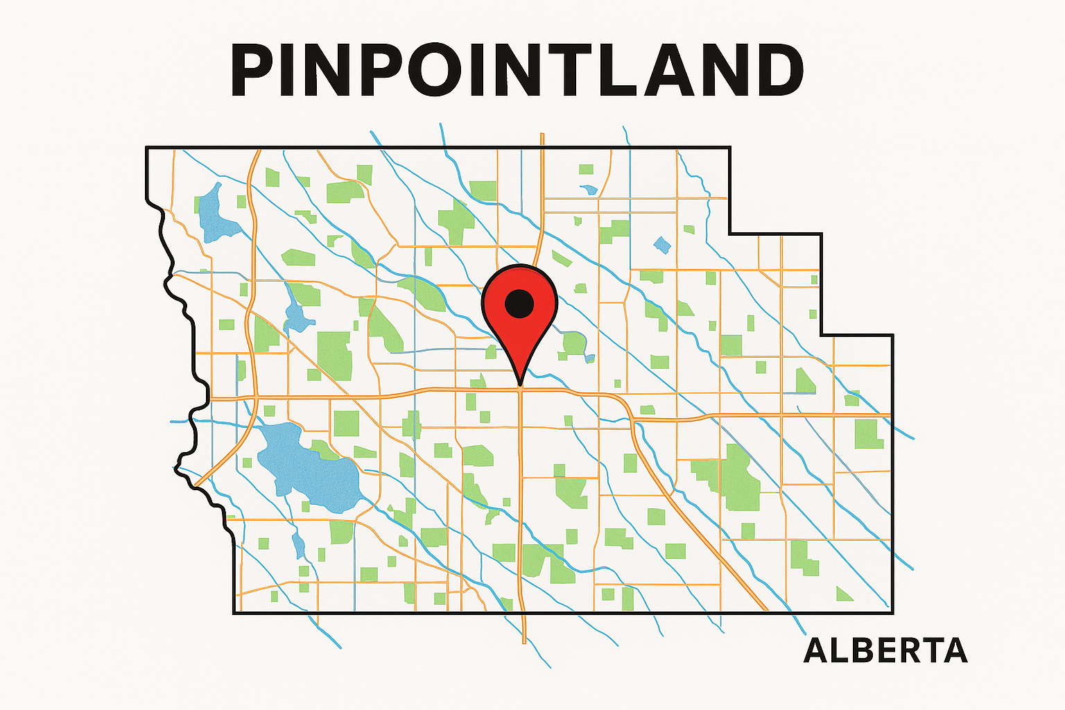 Graphic showing map of Pinpointland