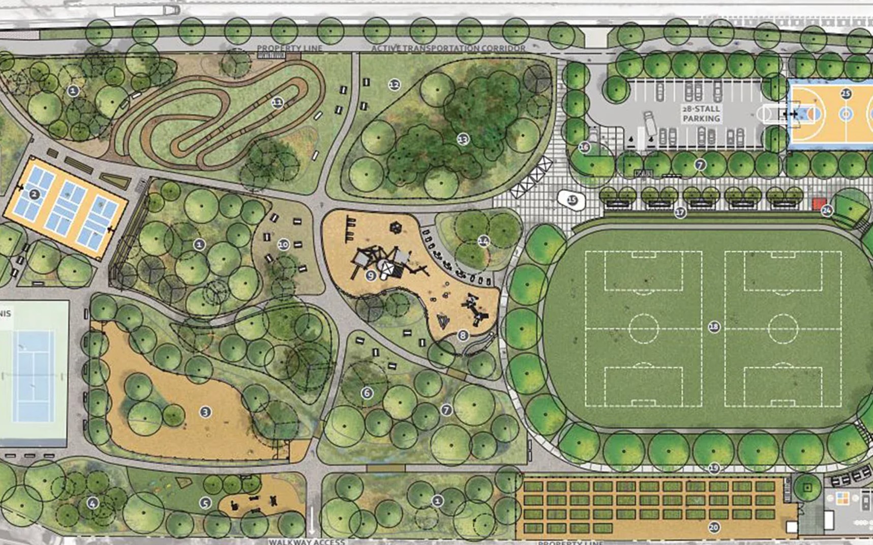 Diagram of a park